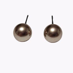 Elegant Gold Tone Ball Post Earrings Classic Minimalist Fashion Jewelry Women